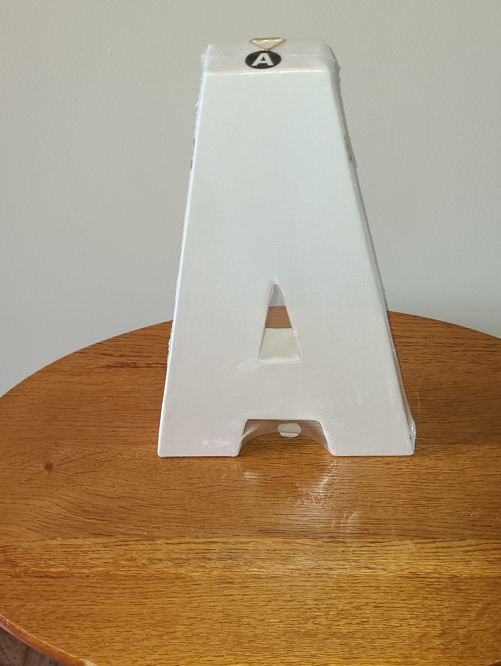 White Letter "A" Wall Canvas